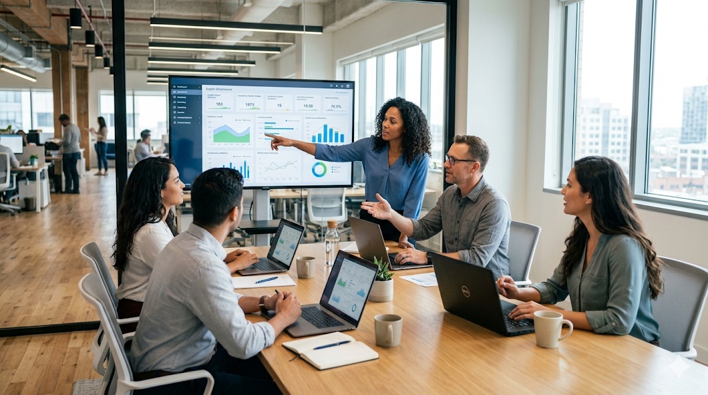 SAP S/4 HANA course for business analytics and team collaboration.